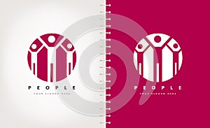 People logo vector. Socium design.